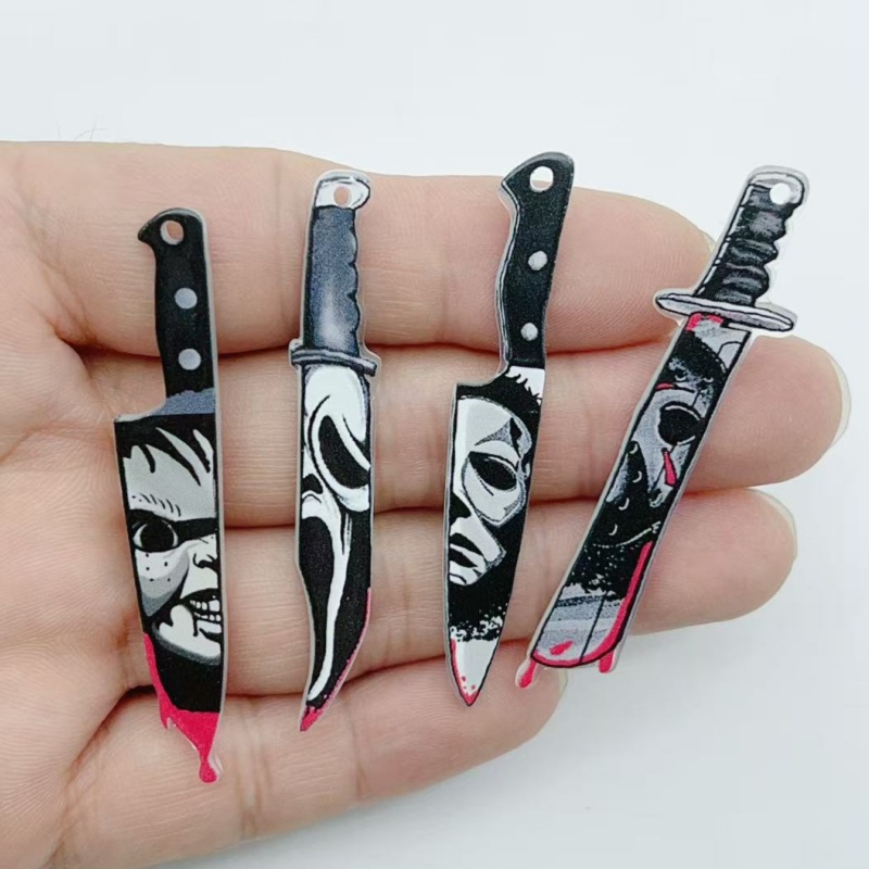 Earrings - 10 adet akrilik takı Cadılar Bayramı