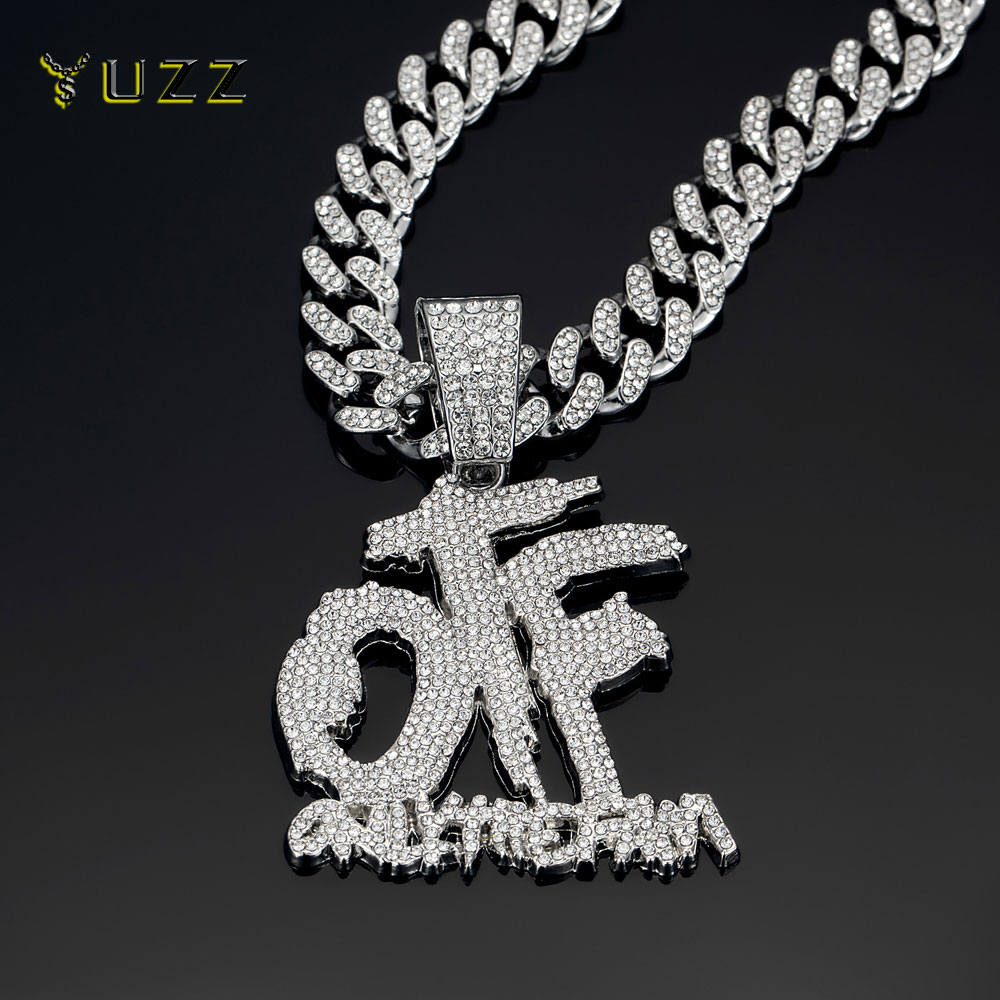 Cuban Link Chain 12Mm - Hip Hop Moda İngilizce Mektup OTF