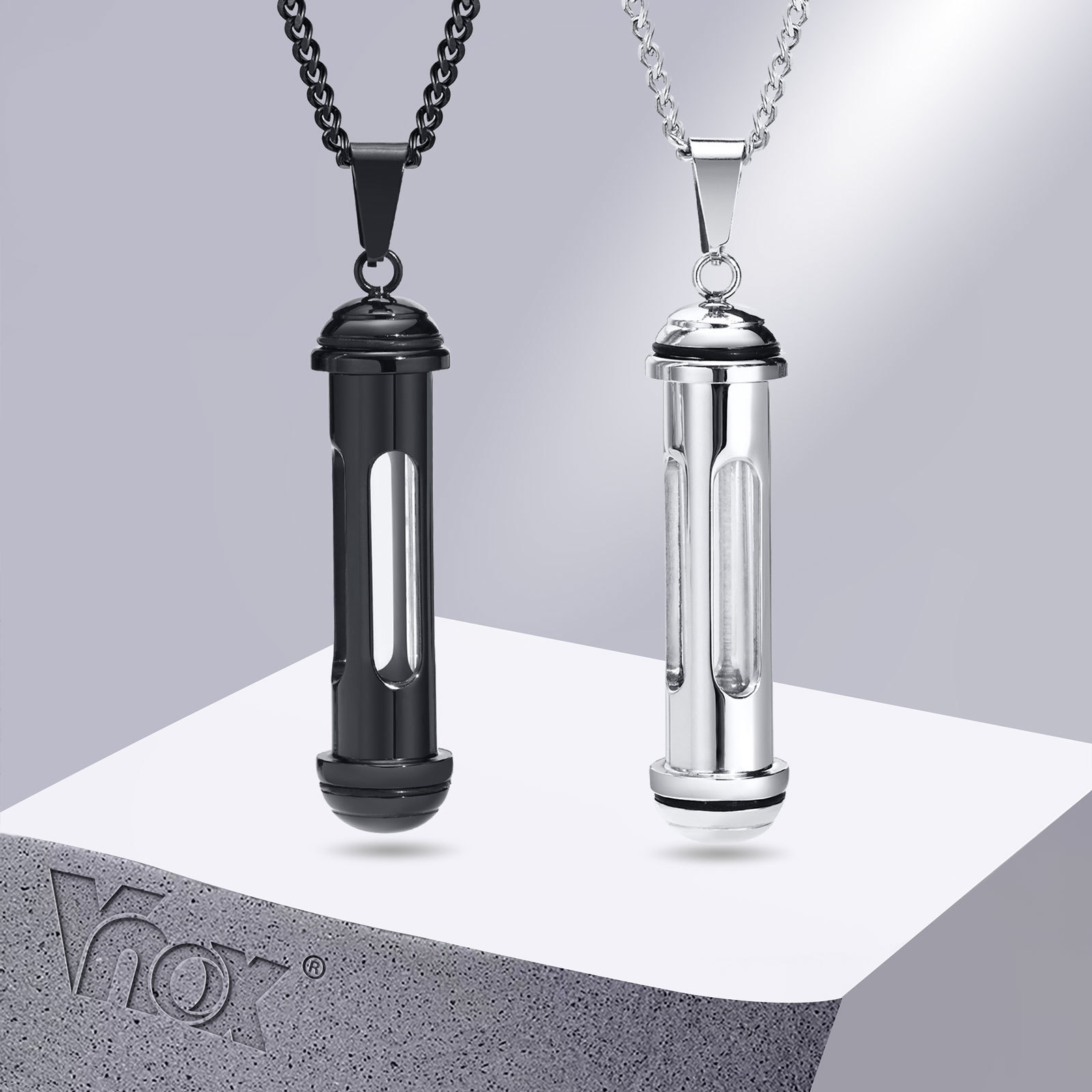 Cuban Link Chain 12Mm - Vnox erkek paslanmaz çelik kolye, siyah