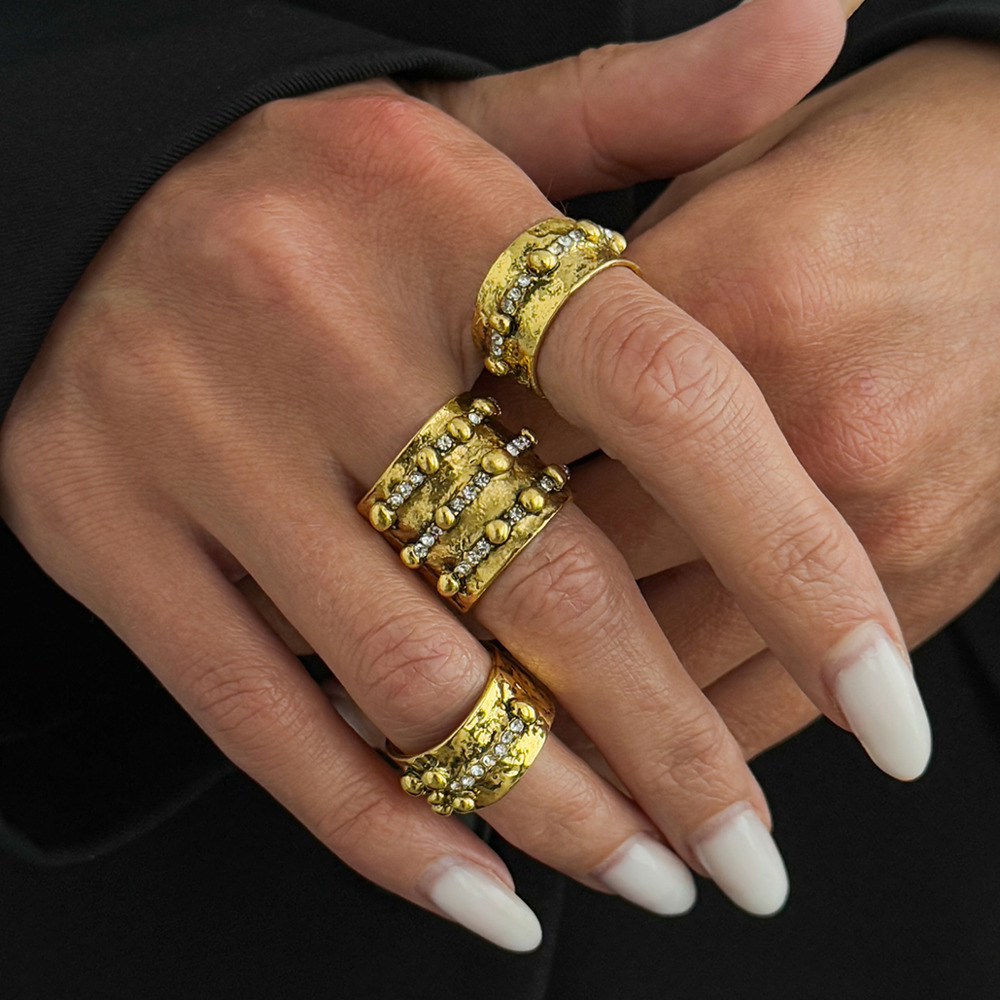 Vintage Punk Knuckle Rings Set - Ingemark 3 Adet Vintage Kakma Taklidi