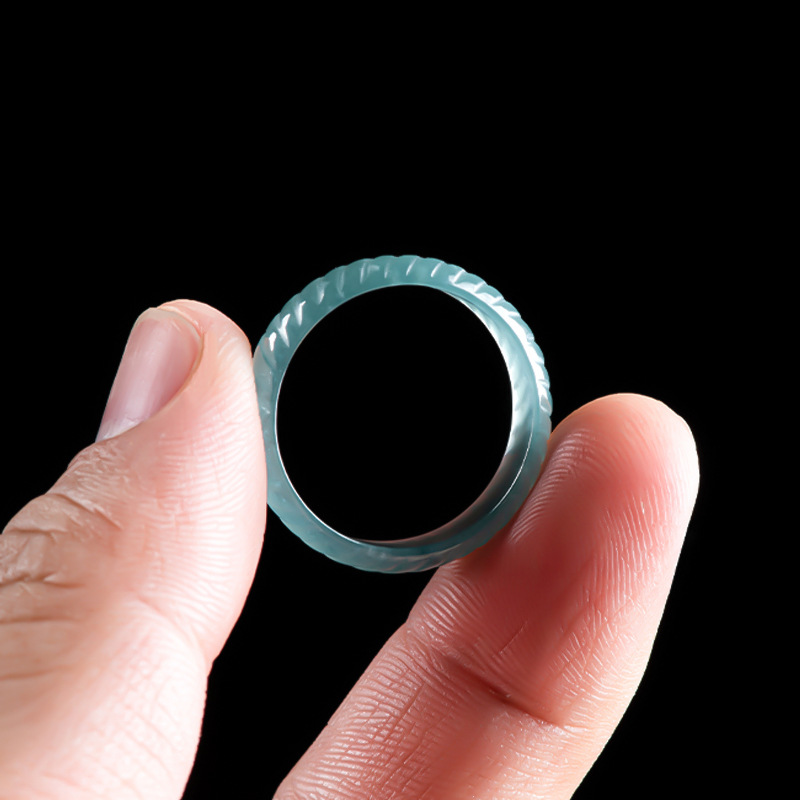 Rings - Mavi Gerçek Burma Yeşim Taşı Yüzükleri