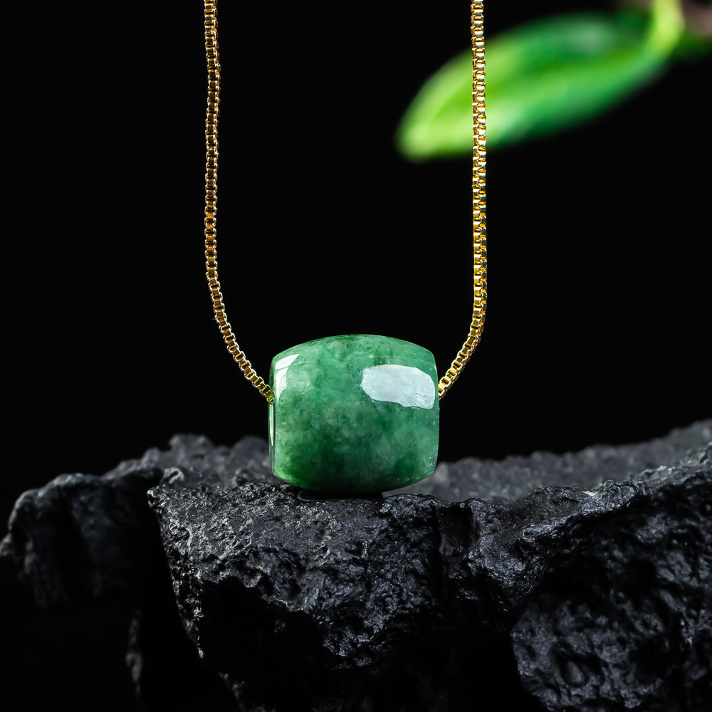 Necklaces - Doğal Gerçek Yeşim Boncuk Kolye Myanmar