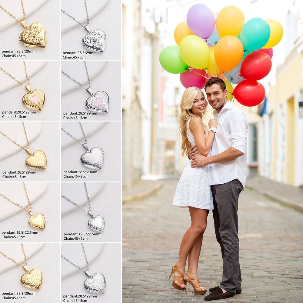 Heart Locket Necklace Photo - DIY kolye fotoğraf resim madalyon kolye