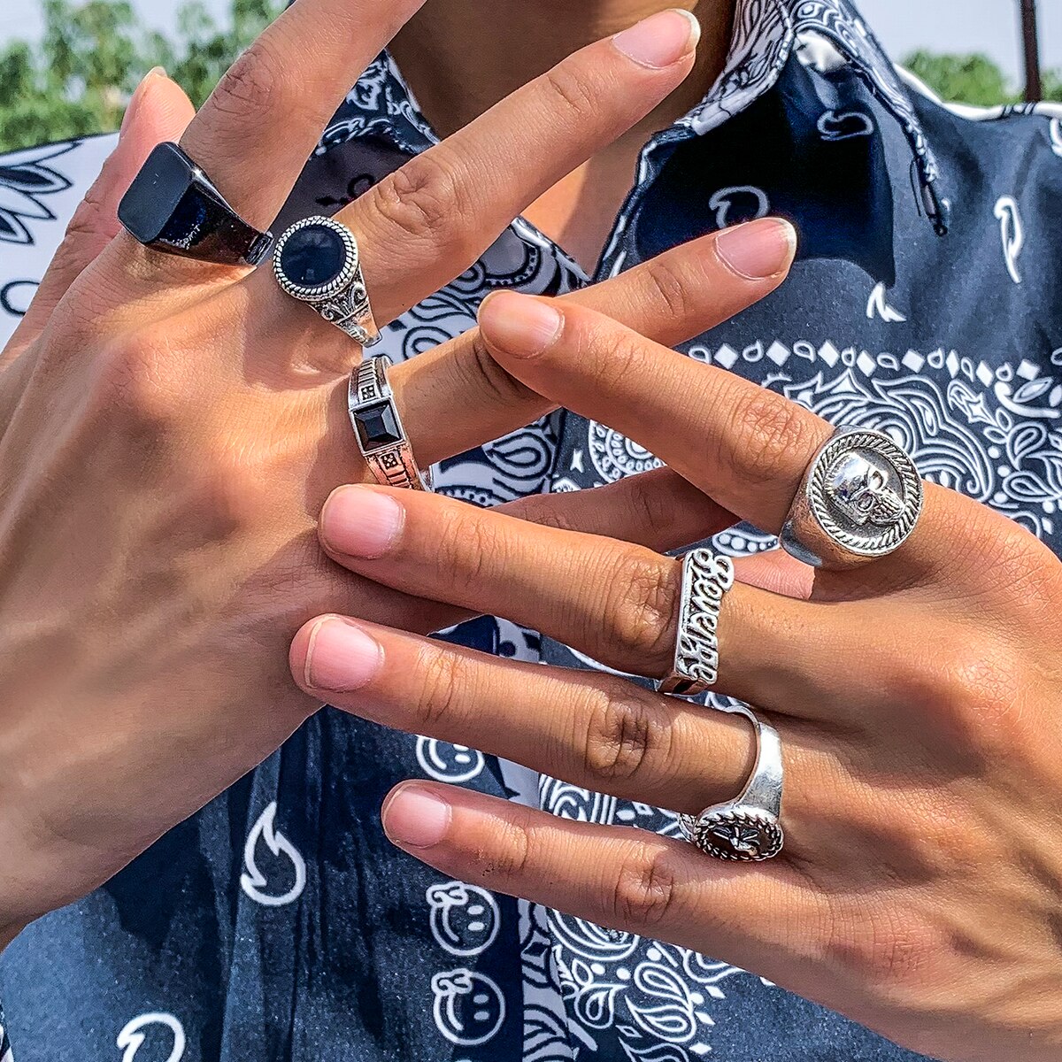 6 adet/takım Vintage Vintage i - Vintage Punk Knuckle Rings Set incelemesi ve fiyatı