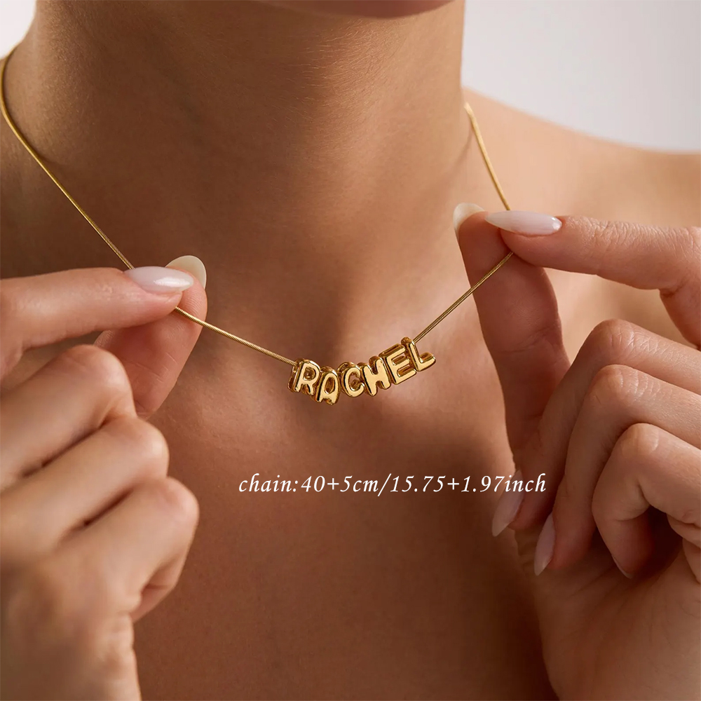 Kadınlar İçin Özel Balon Harfl - Custom Name Necklace Stainless Steel incelemesi ve fiyatı