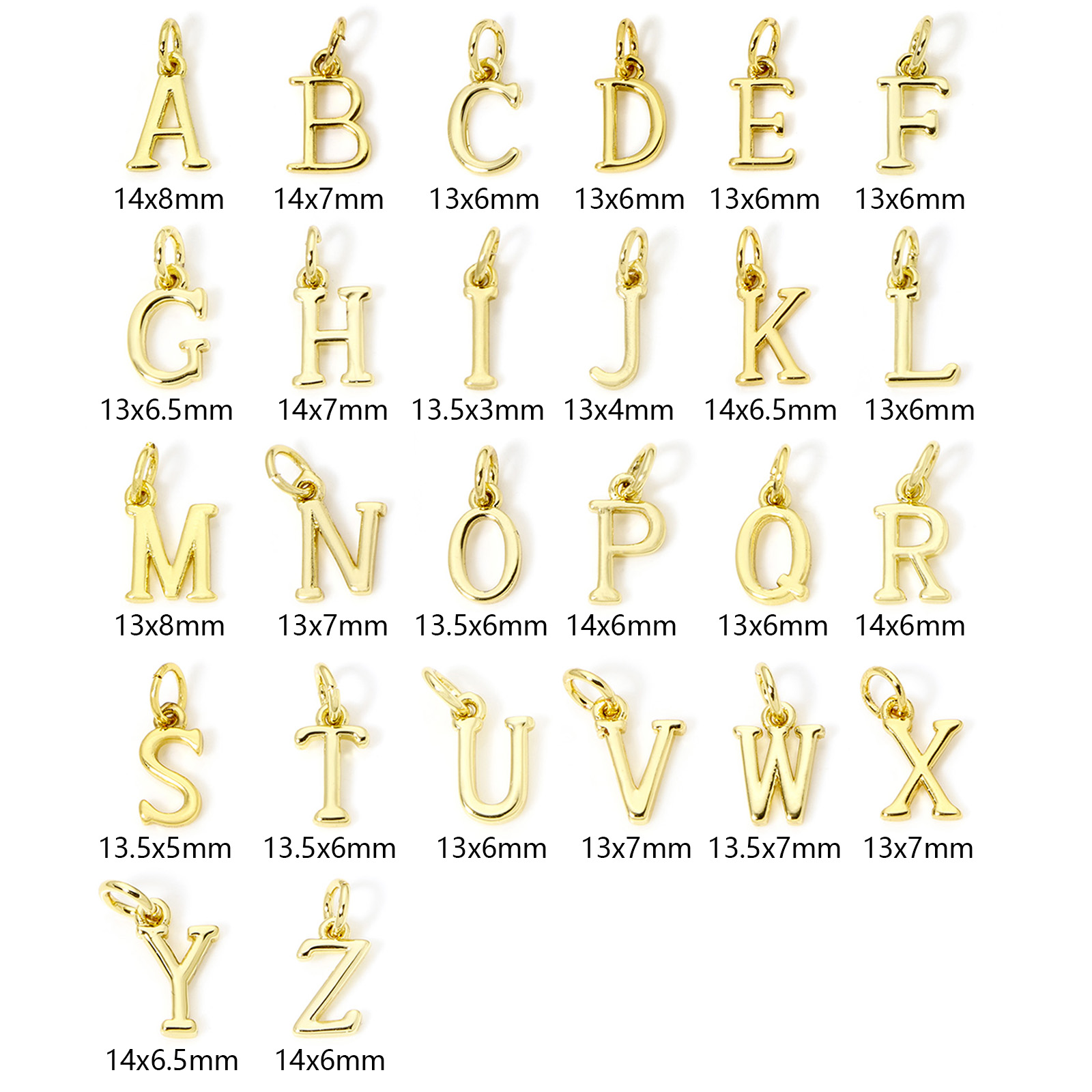 5 Parça Pirinç Takılar 18 K Al - Initial Letter Necklace 18K Gold incelemesi ve fiyatı