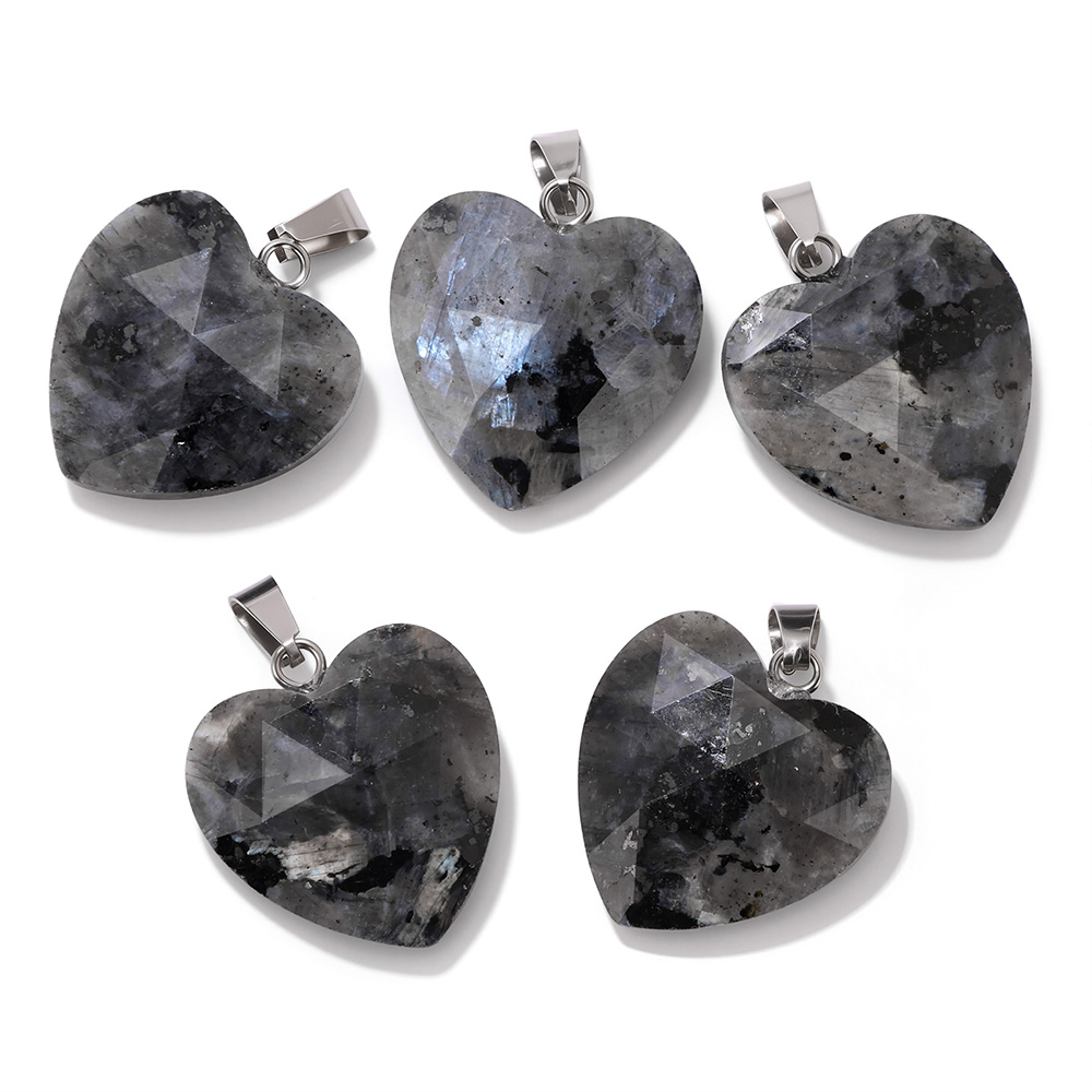 1 adet 20mm yönlü kalp kolye d - Crystal Pendant Necklace Natural Stone incelemesi ve fiyatı