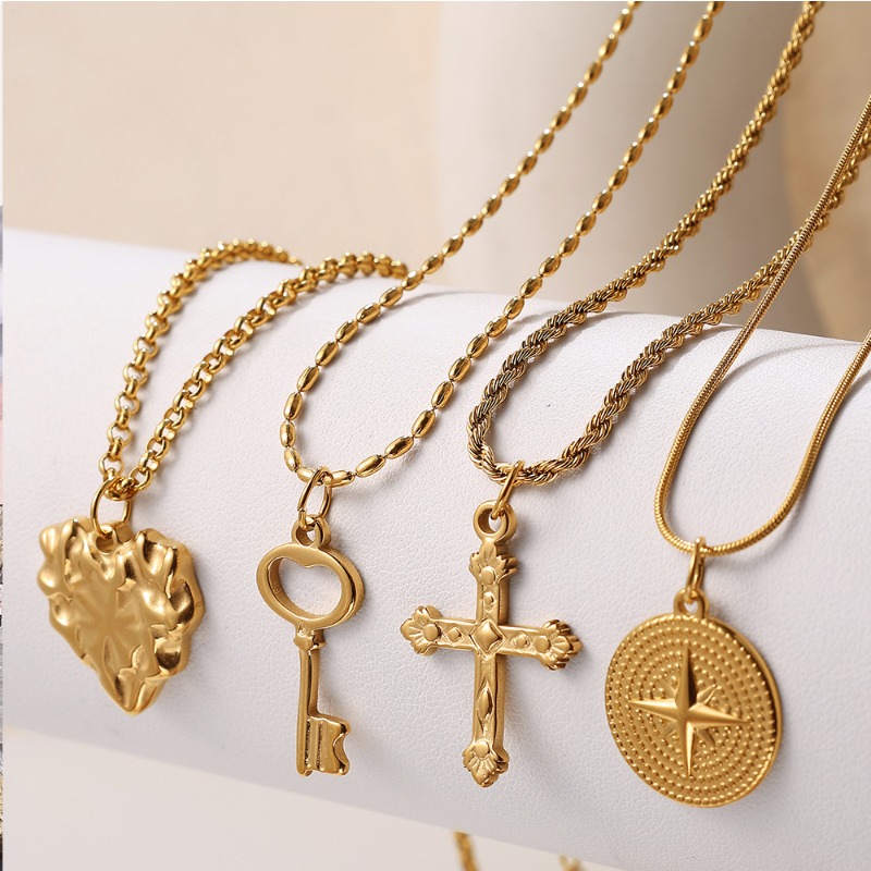 1 adet paslanmaz çelik kolye k - Cross Pendant Necklace Gold incelemesi ve fiyatı