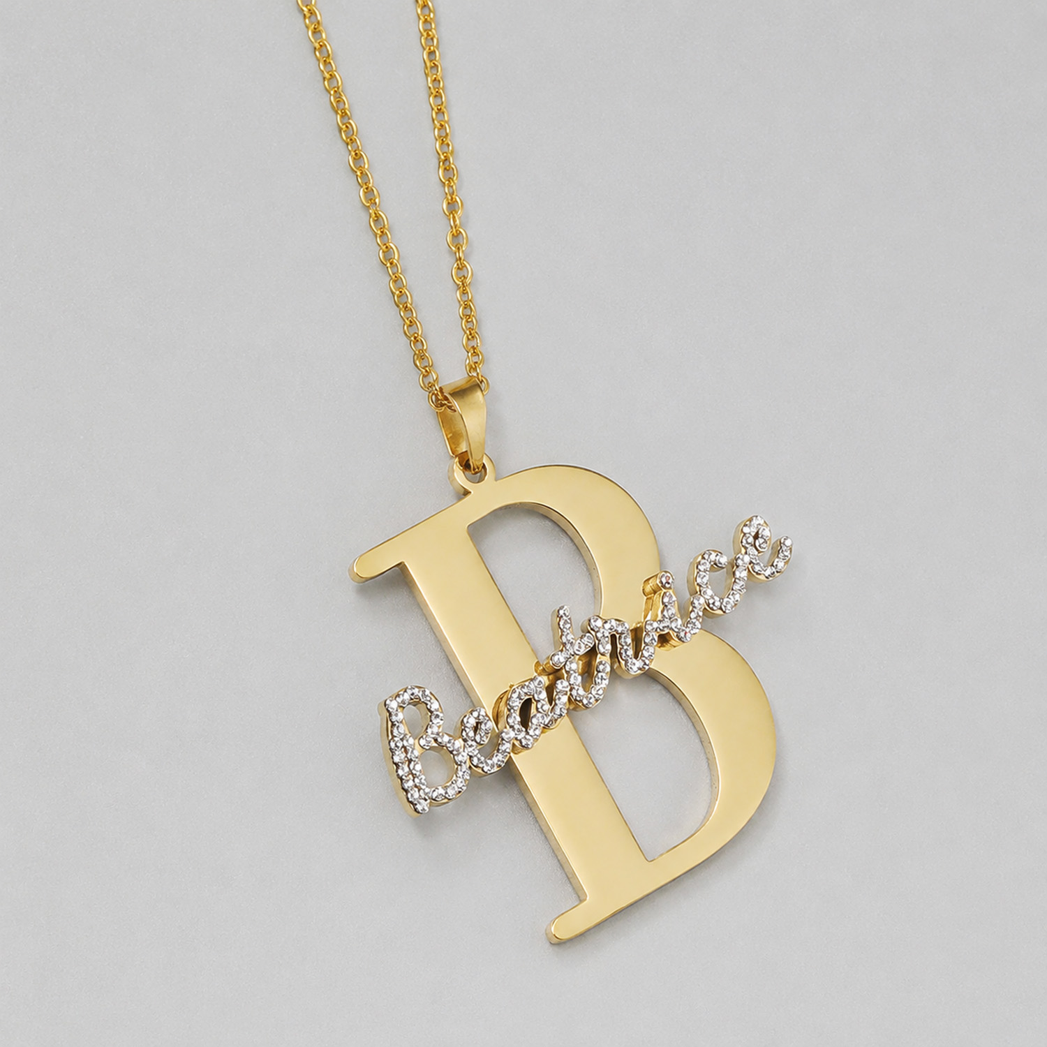 Qitian Özel Tasarım Elmas Harf - Initial Letter Necklace 18K Gold incelemesi ve fiyatı