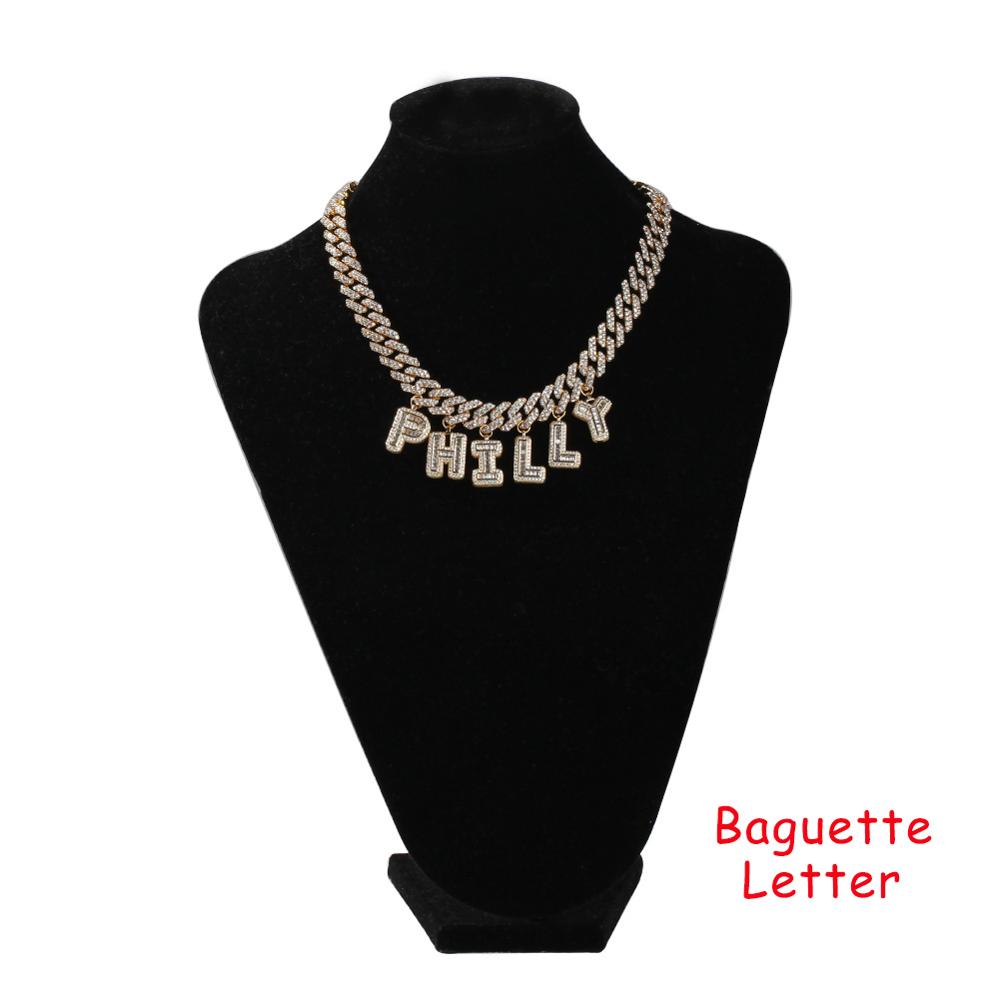 UWIN DIY Baguettecz Letter Nec - Cuban Link Chain 12Mm incelemesi ve fiyatı