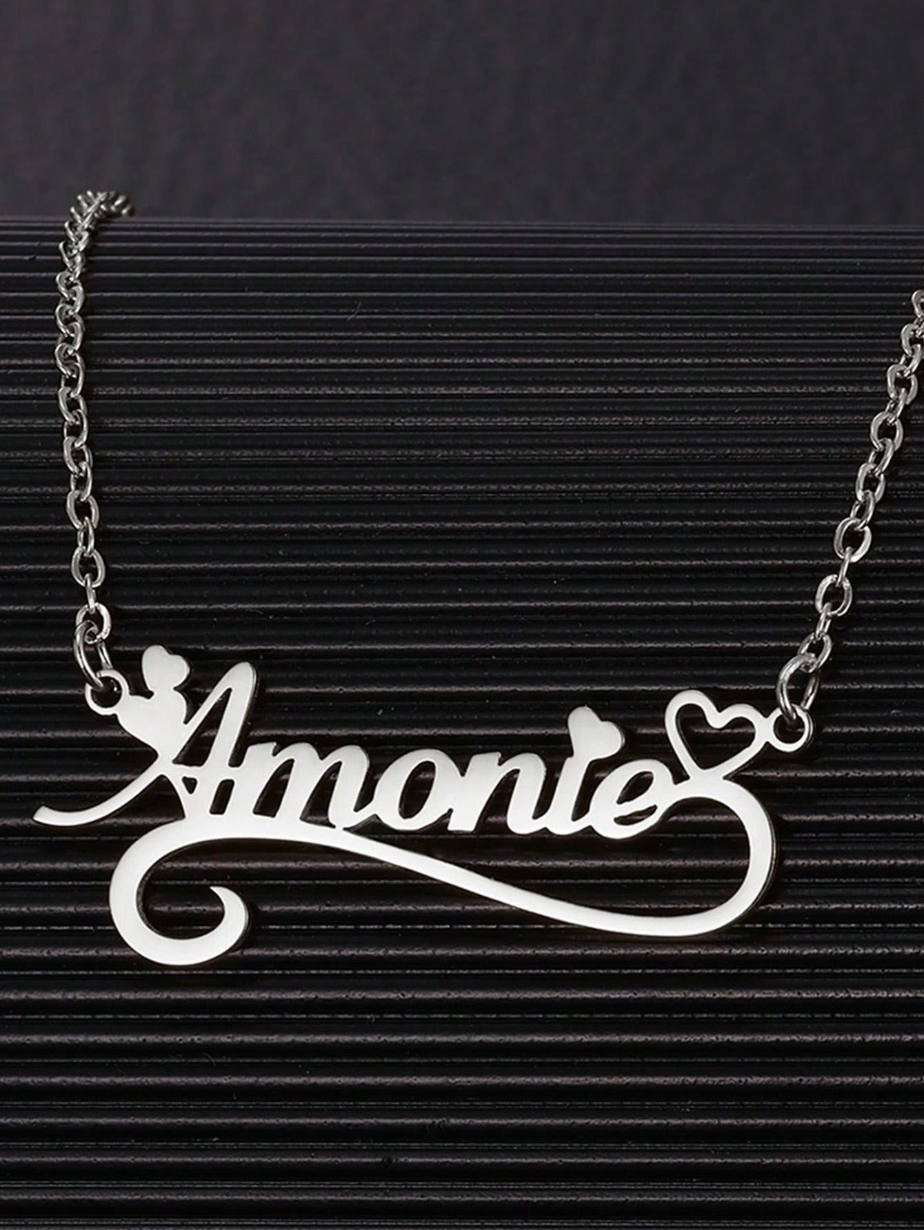 Kadınlar için özel ad Hollow k - Custom Name Necklace Stainless Steel incelemesi ve fiyatı