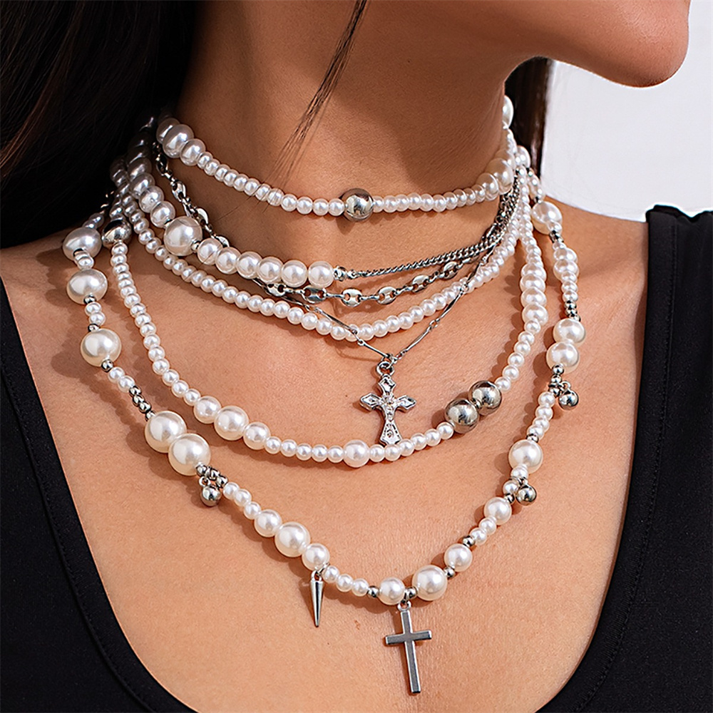 Çok katmanlı İmitasyon İnci Bo - Layered Pendant Necklace Aesthetic incelemesi ve fiyatı