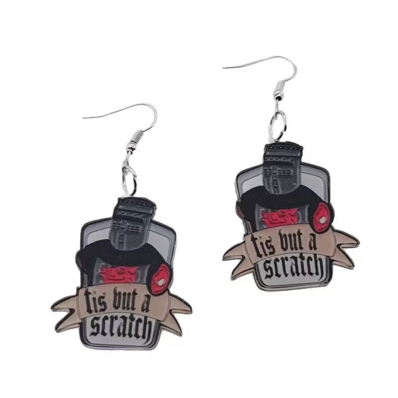 10 adet akrilik siyah beyaz al - Earrings incelemesi ve fiyatı
