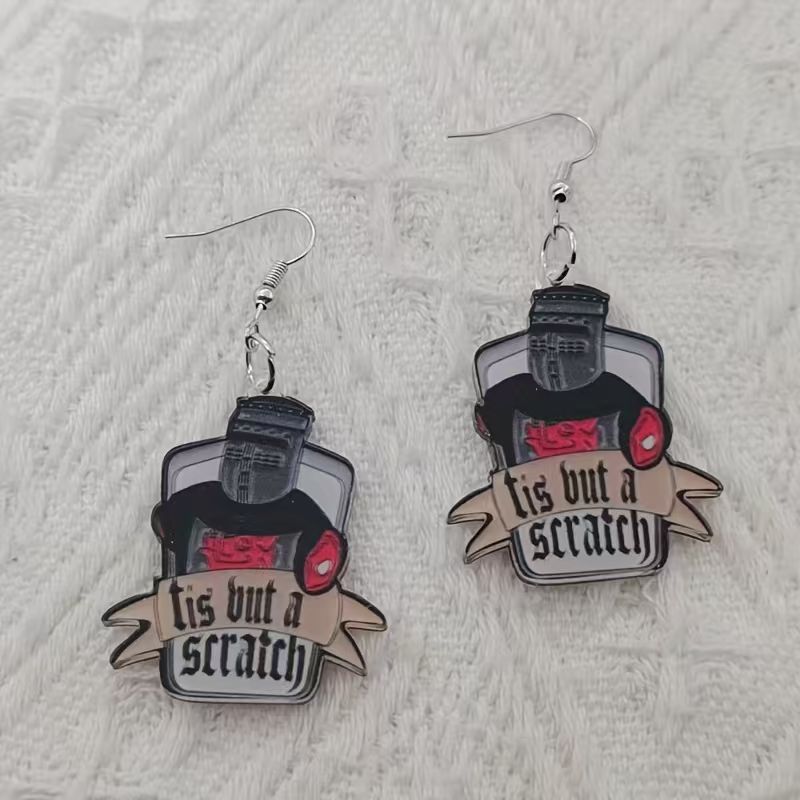 10 adet akrilik siyah beyaz al - Earrings incelemesi ve fiyatı