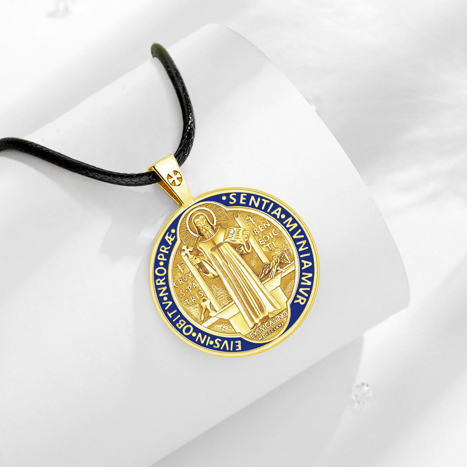 Eudora 925 Ayar Gümüş Aziz Ben - Cross Pendant Necklace Gold incelemesi ve fiyatı
