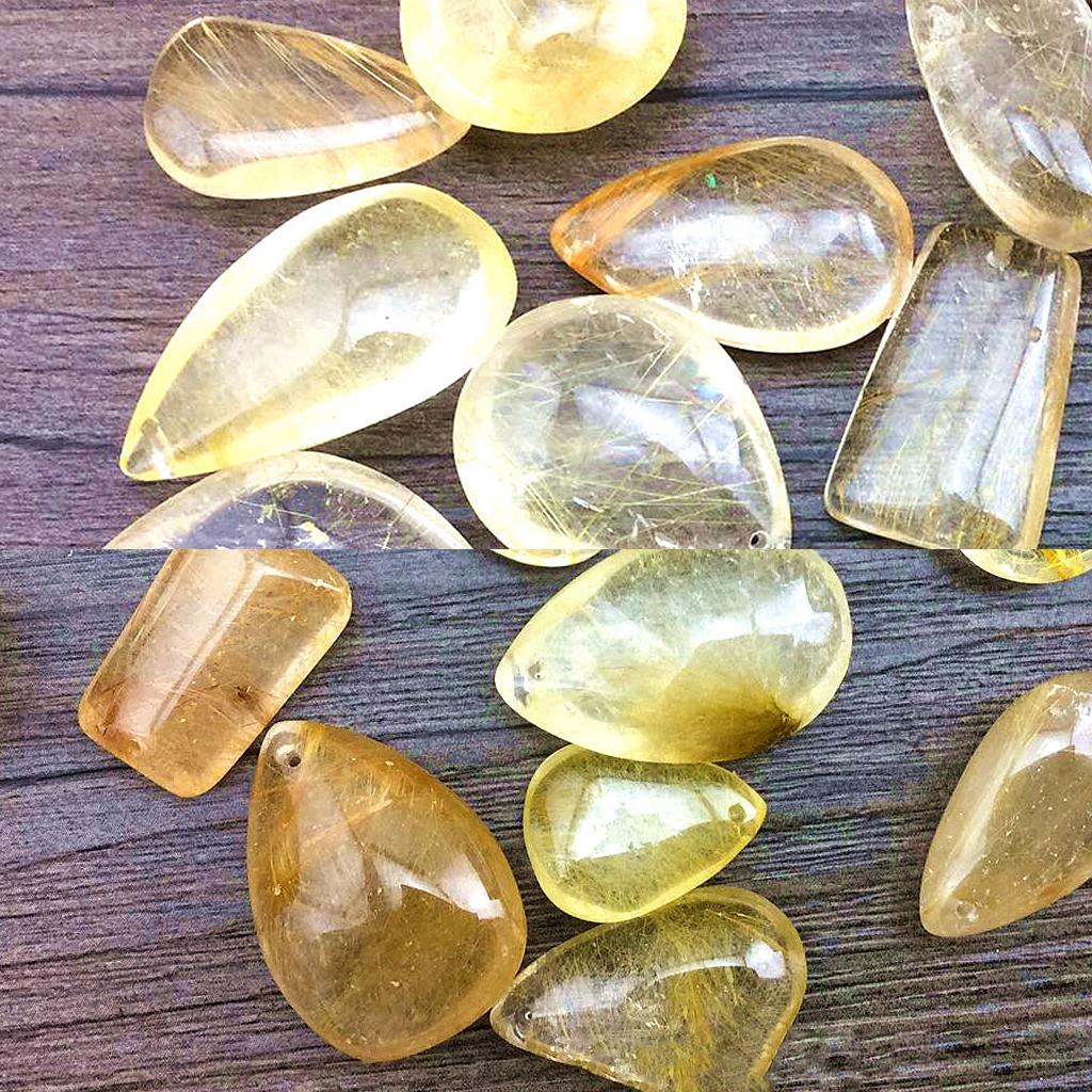 Altın Rutilated Kuvars Kristal - Crystal Pendant Necklace Natural Stone incelemesi ve fiyatı