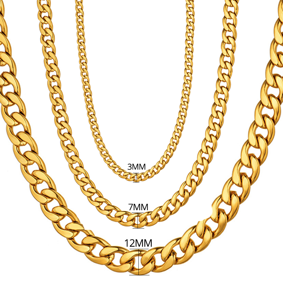 Erkek 3/7/12mm 316L paslanmaz  - Cuban Link Chain 12Mm incelemesi ve fiyatı