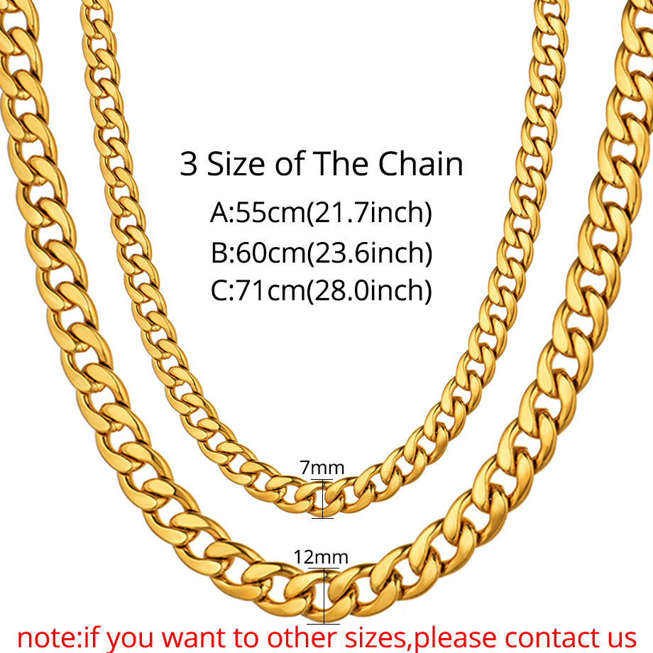 Erkek 3/7/12mm 316L paslanmaz  - Cuban Link Chain 12Mm incelemesi ve fiyatı