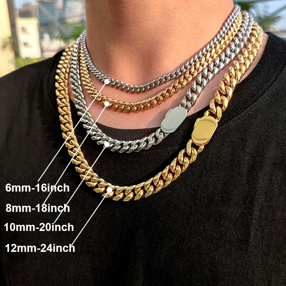 6-12mm Genişlik Yeni Stil Pasl - Cuban Link Chain 12Mm incelemesi ve fiyatı