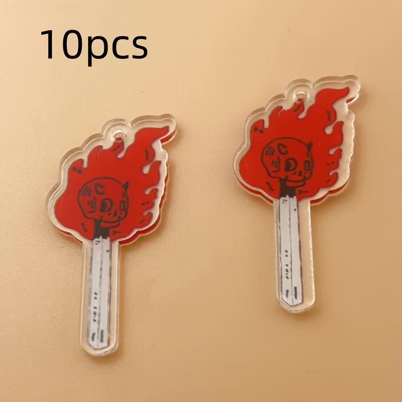 10 adet akrilik kafatası kolye - Earrings incelemesi ve fiyatı
