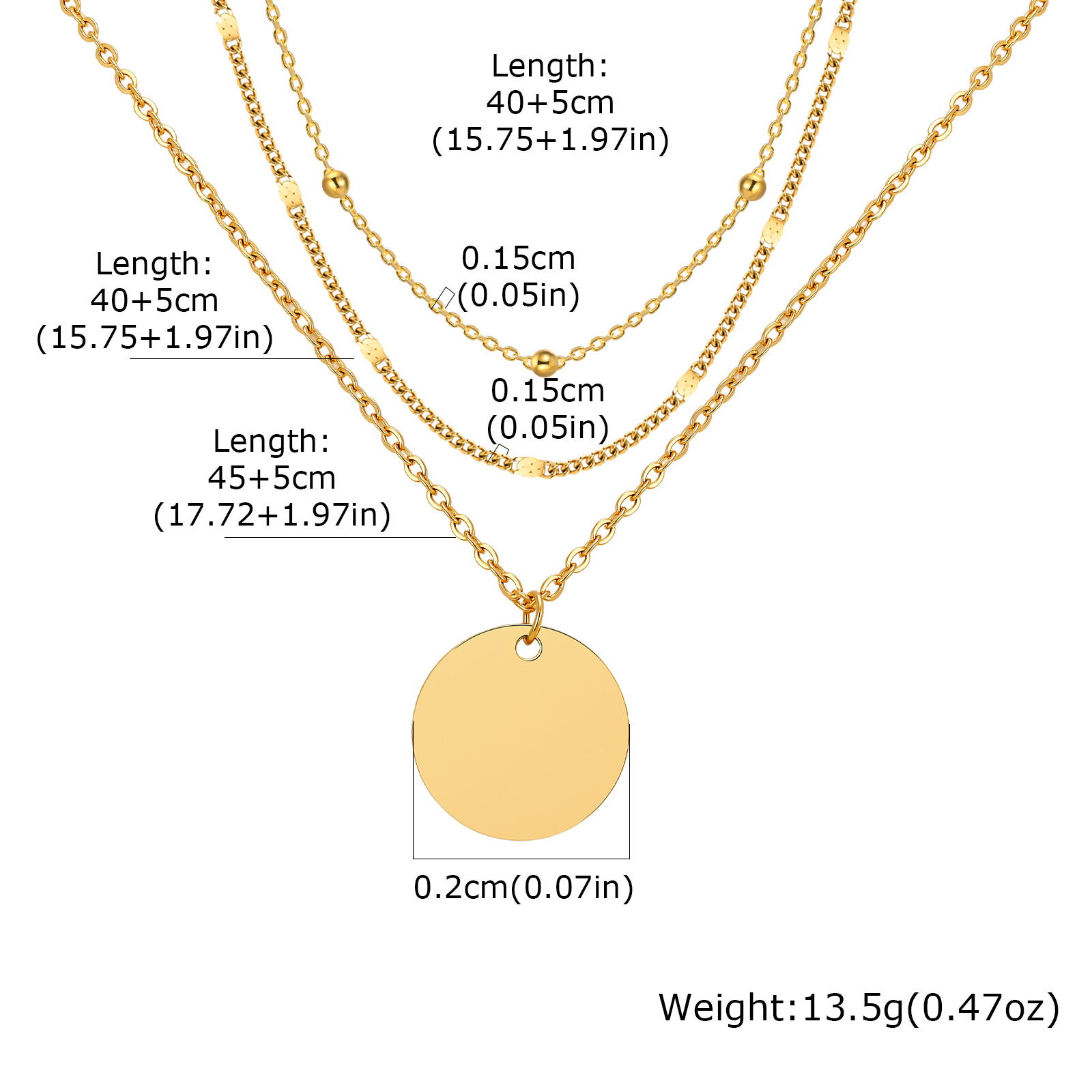 Paslanmaz Çelik Katmanlı Kolye - Layered Pendant Necklace Aesthetic incelemesi ve fiyatı