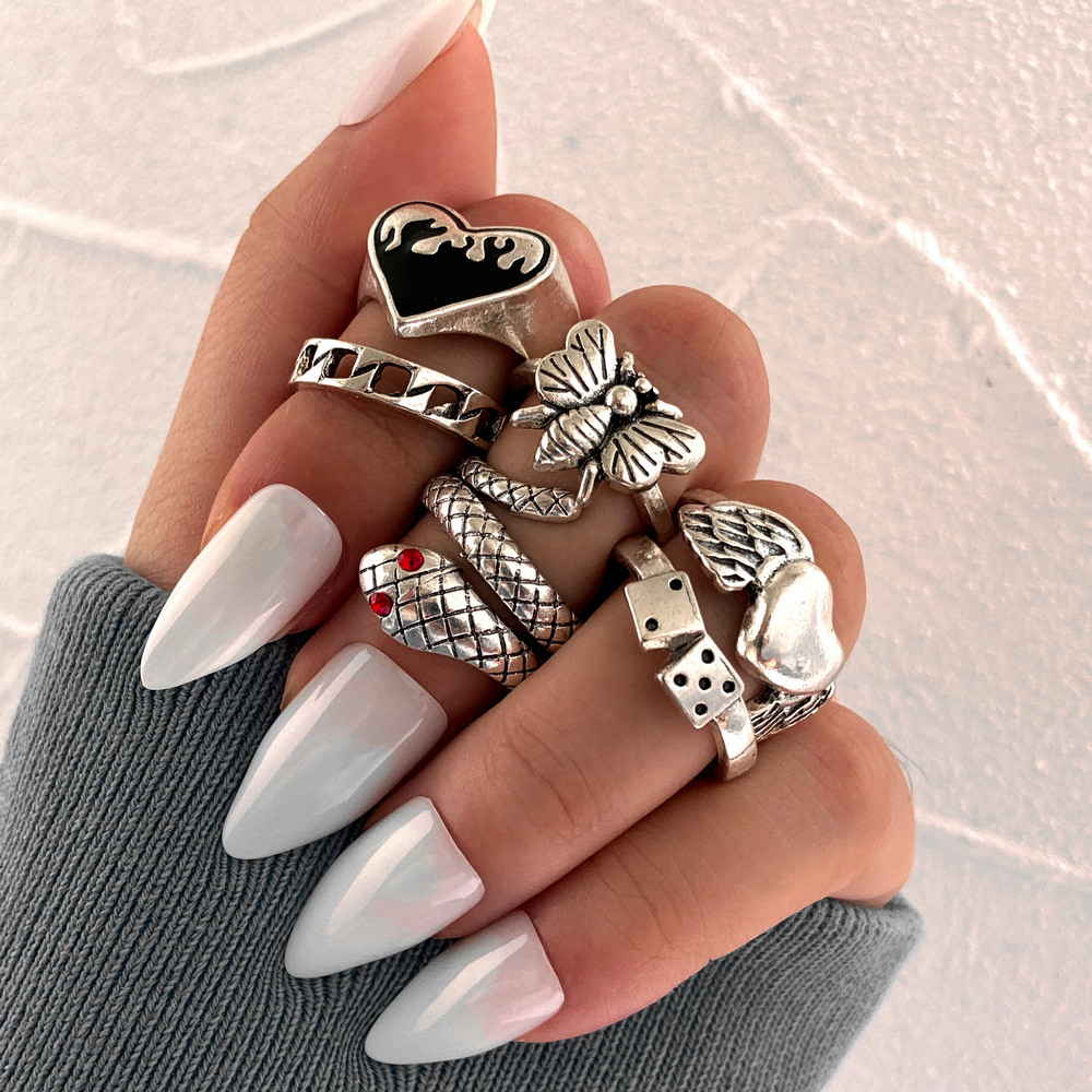 6 adet Vintage Punk yılan parm - Vintage Punk Knuckle Rings Set incelemesi ve fiyatı