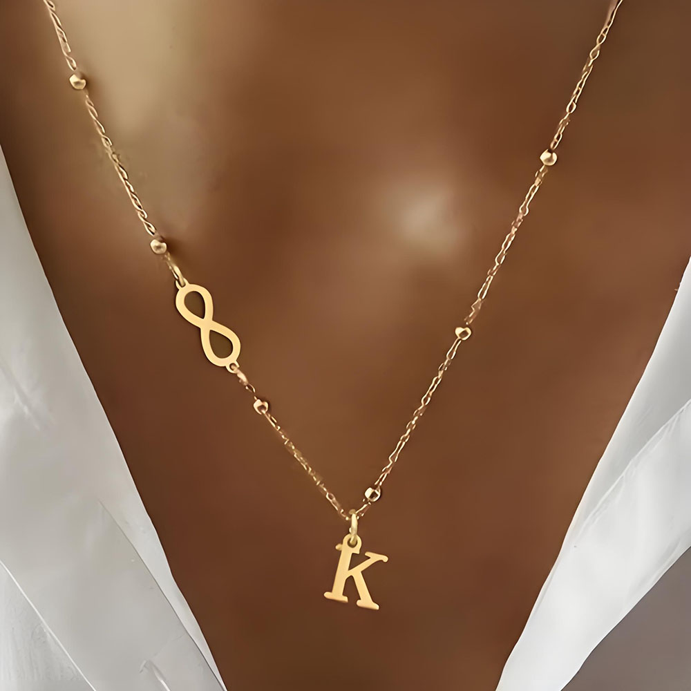 Özel Sonsuzluk Sembolü Baş Har - Initial Letter Necklace 18K Gold incelemesi ve fiyatı