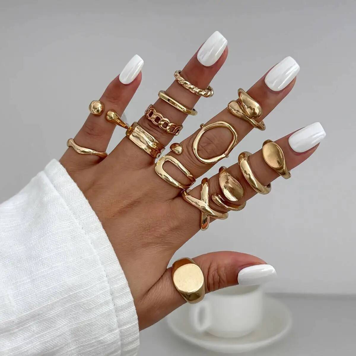 IngeSight.Z 14 adet/takım Hip  - Vintage Punk Knuckle Rings Set incelemesi ve fiyatı