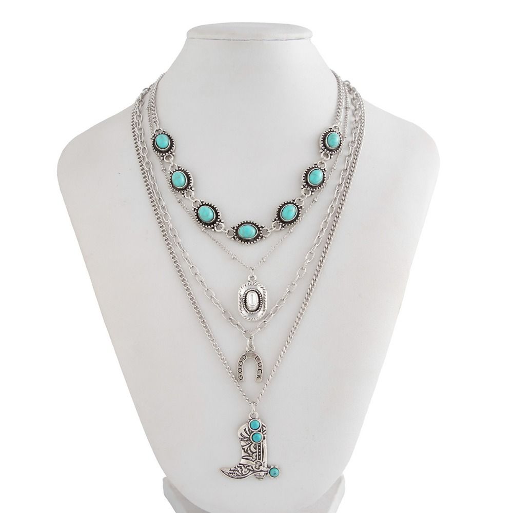 Kovboy Çizmesi Kolye Ucu Turku - Layered Pendant Necklace Aesthetic incelemesi ve fiyatı