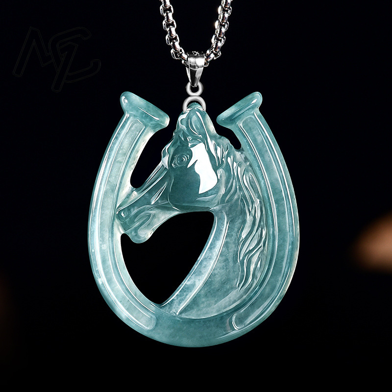 S925 Gümüş Doğal Mavi Su Yeşim - Necklaces incelemesi ve fiyatı