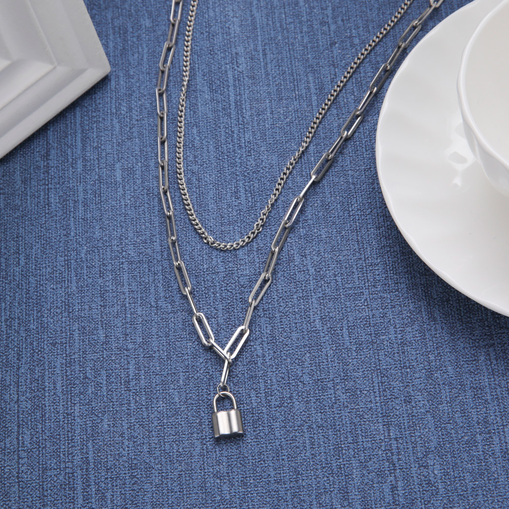 Unift Estetik asma kilit kolye - Layered Pendant Necklace Aesthetic incelemesi ve fiyatı