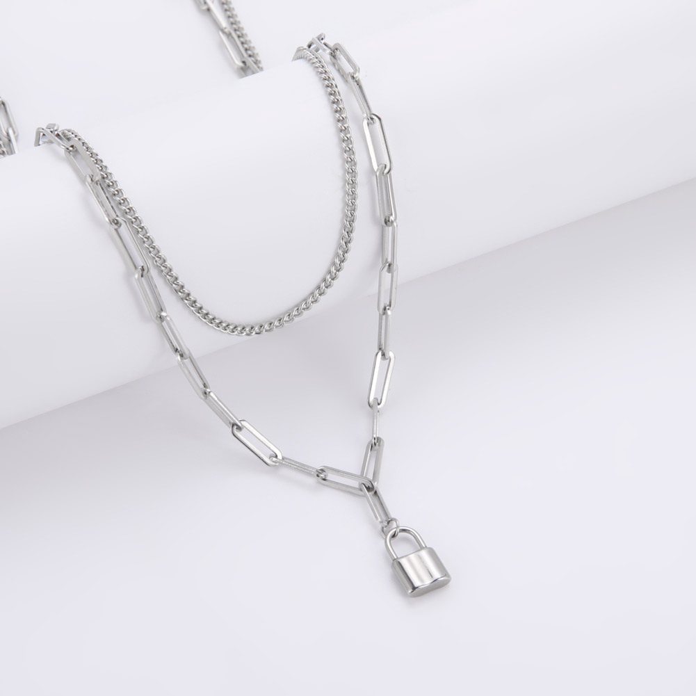 Unift Estetik asma kilit kolye - Layered Pendant Necklace Aesthetic incelemesi ve fiyatı