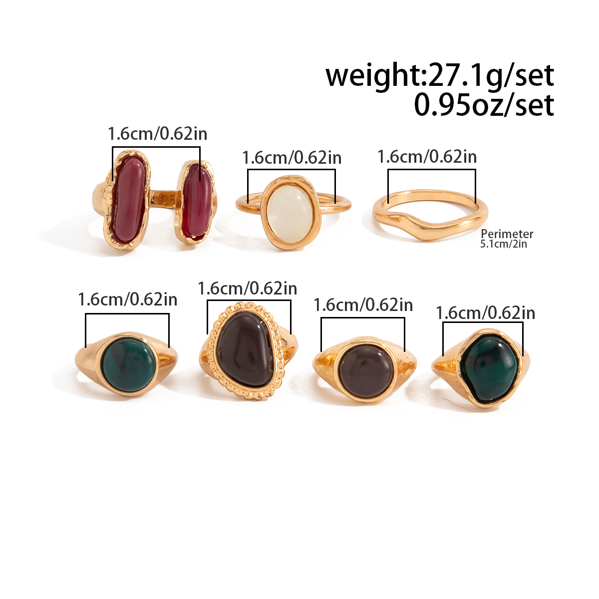 IngeSight.Z 7 Parça/Set Punk T - Vintage Punk Knuckle Rings Set incelemesi ve fiyatı