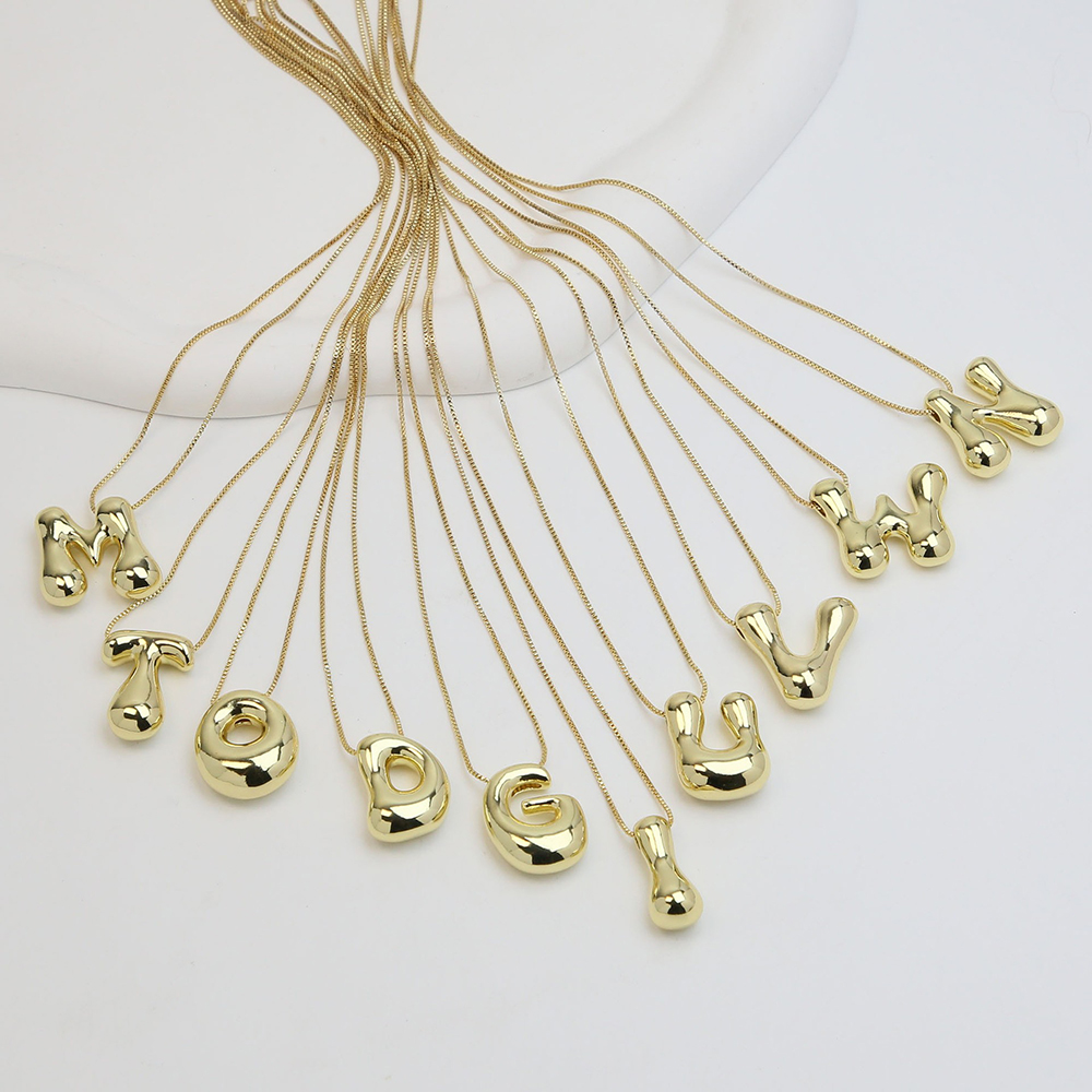 Yaratıcı A-Z Balon Kabarcık Ha - Initial Letter Necklace 18K Gold incelemesi ve fiyatı