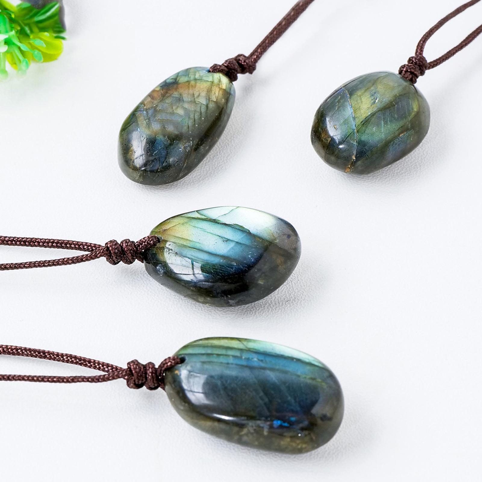 Doğal Labradorit Kolye Kolye E - Crystal Pendant Necklace Natural Stone incelemesi ve fiyatı