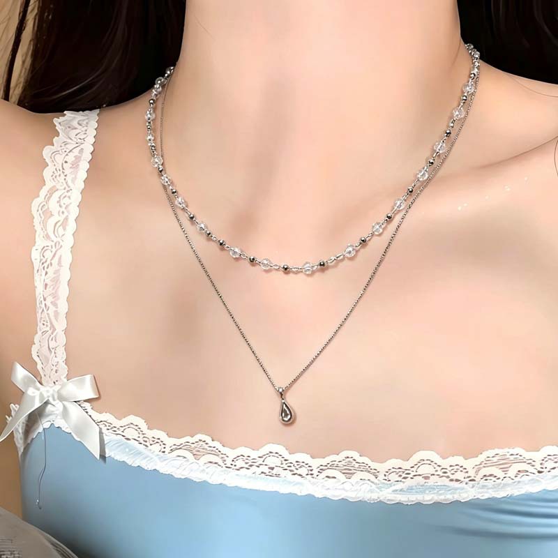 Yeni Moda Su Damlası Kolye Çif - Layered Pendant Necklace Aesthetic incelemesi ve fiyatı