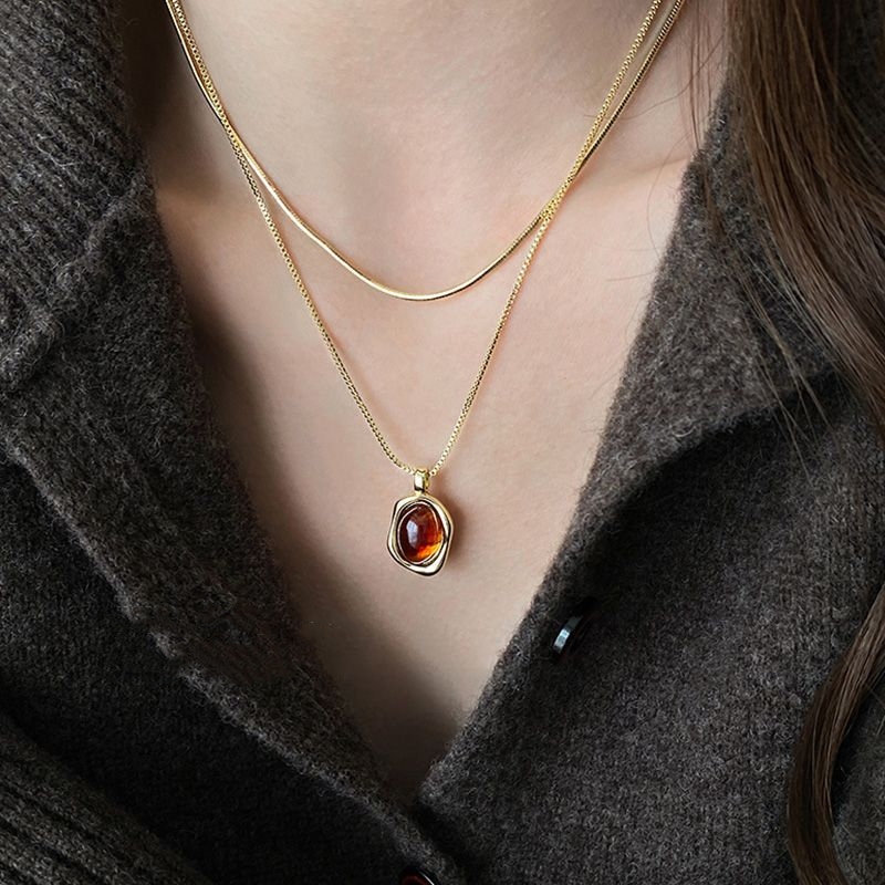Moda Vintage Çift Katmanlı Doğ - Layered Pendant Necklace Aesthetic incelemesi ve fiyatı