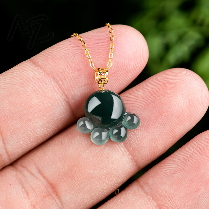 Doğal Gerçek Zümrüt Mavi Su Ye - Necklaces incelemesi ve fiyatı