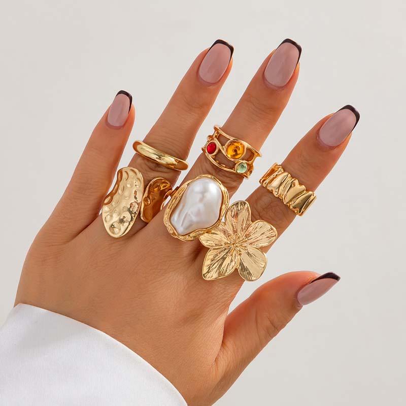 6 adet/takım Vintage Metal Çiç - Vintage Punk Knuckle Rings Set incelemesi ve fiyatı